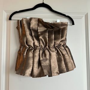 Strapless glitter top